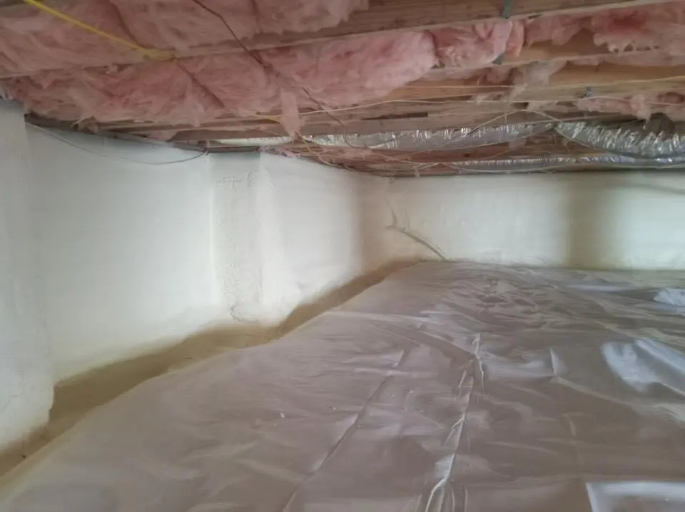 Crawl space encapsulation with closed-cell spray foam for Attic Insulation in Fowler